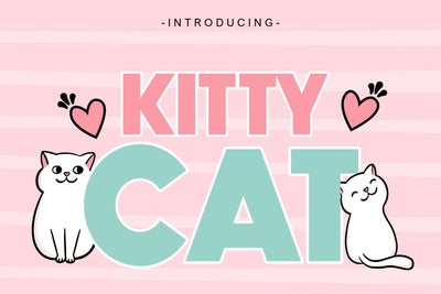 Kitty Cat Fonts Font Fox7 By Rattana 
