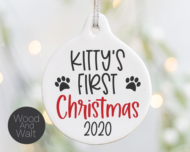 Kitty's First Christmas SVG | Christmas Cut File SVG Wood And Walt 