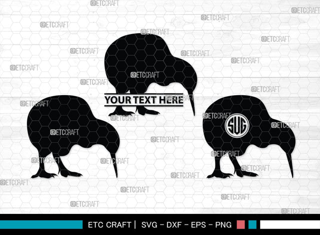 Kiwi Monogram, Kiwi Silhouette, Kiwi SVG, Kiwi Bird Svg, Australia Bird Svg, Kiwi Animal Svg, Animals Svg, SB00286 SVG ETC Craft 
