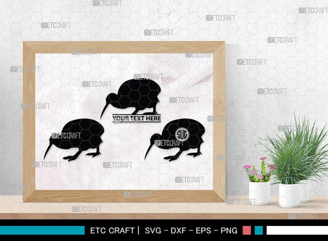 Kiwi Monogram, Kiwi Silhouette, Kiwi SVG, Kiwi Bird Svg, Australia Bird Svg, Kiwi Animal Svg, Animals Svg, SB00286 SVG ETC Craft 