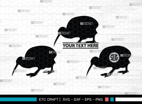 Kiwi Monogram, Kiwi Silhouette, Kiwi SVG, Kiwi Bird Svg, Australia Bird Svg, Kiwi Animal Svg, Animals Svg, SB00286 SVG ETC Craft 