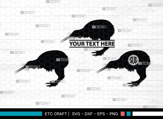 Kiwi Monogram, Kiwi Silhouette, Kiwi SVG, Kiwi Bird Svg, Australia Bird Svg, Kiwi Animal Svg, Animals Svg, SB00286 SVG ETC Craft 