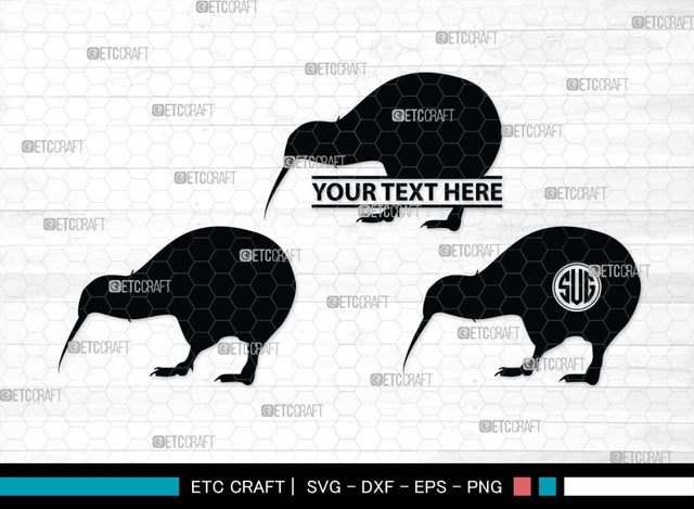 Kiwi Monogram, Kiwi Silhouette, Kiwi SVG, Kiwi Bird Svg, Australia Bird Svg, Kiwi Animal Svg, Animals Svg, SB00286 SVG ETC Craft 