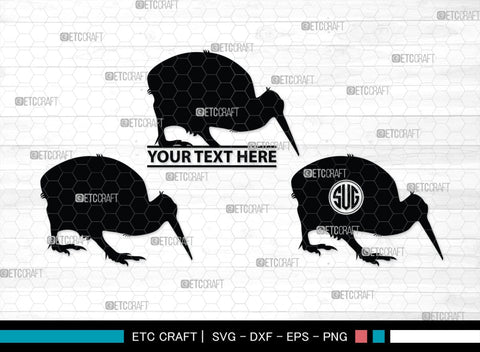 Kiwi Monogram, Kiwi Silhouette, Kiwi SVG, Kiwi Bird Svg, Australia Bird Svg, Kiwi Animal Svg, Animals Svg, SB00286 SVG ETC Craft 