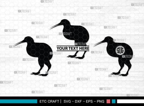 Kiwi Monogram, Kiwi Silhouette, Kiwi SVG, Kiwi Bird Svg, Australia Bird Svg, Kiwi Animal Svg, Animals Svg, SB00286 SVG ETC Craft 