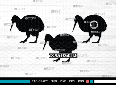 Kiwi Monogram, Kiwi Silhouette, Kiwi SVG, Kiwi Bird Svg, Australia Bird Svg, Kiwi Animal Svg, Animals Svg, SB00286 SVG ETC Craft 