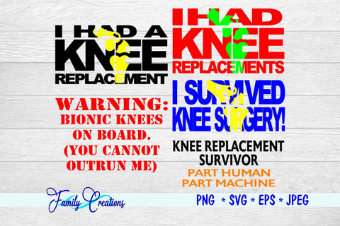 Knee Replacement SVG Family Creations 
