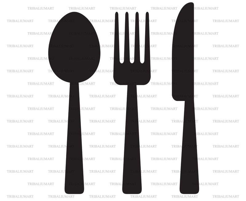 Knife, fork and spoon set SVG TribaliumArtSF 