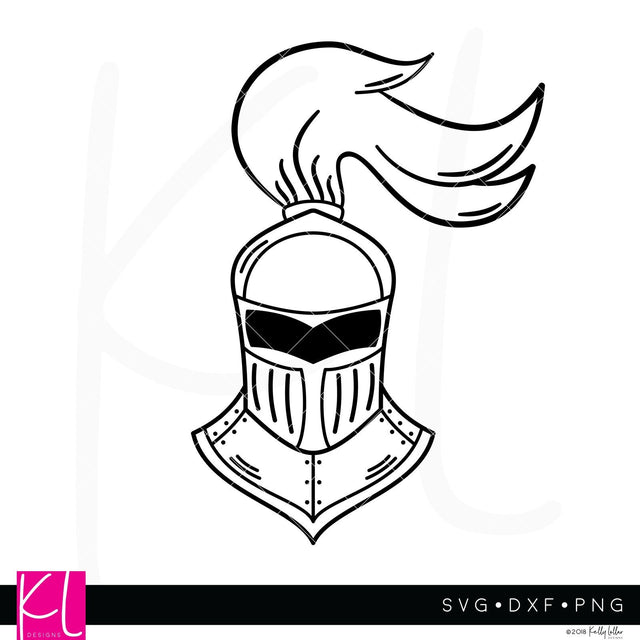 Knight Helmet SVG Kelly Lollar Designs 