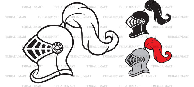 Knight helmet SVG TribaliumArtSF 