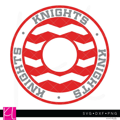 Knights Chevron Monogram Frame SVG Kelly Lollar Designs 