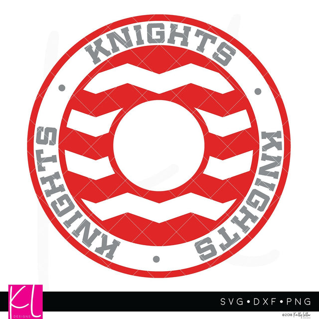 Knights Chevron Monogram Frame SVG Kelly Lollar Designs 