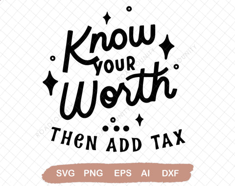 Know Your Worth SVG PNG PDF, Self Love Svg, Motivational Svg, Inspirational Svg, Positive Quote Svg, Mental Health Svg, SVG DiamondDesign 