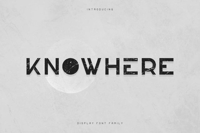 Knowhere - Display font family Font VPcreativeshop 