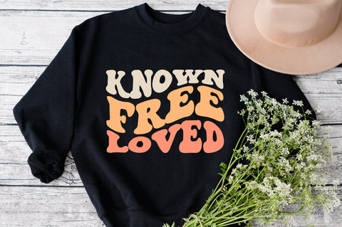 Known Free Loved svg, wavy style svg, EPS PNG Cricut Instant Download SVG Fauz 