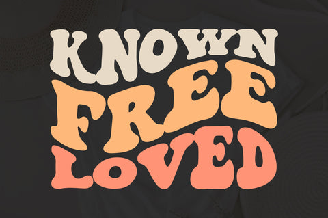 Known Free Loved svg, wavy style svg, EPS PNG Cricut Instant Download SVG Fauz 
