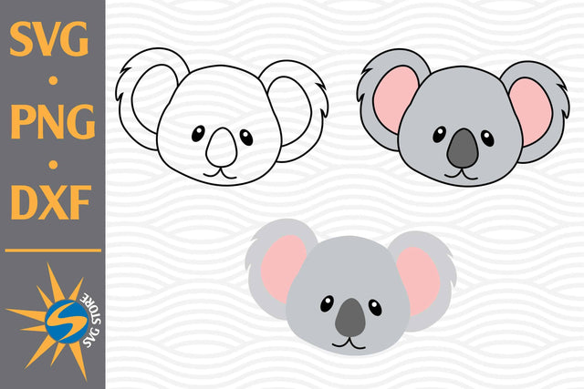 Koala Face SVG, PNG, DXF Digital Files Include SVG SVGStoreShop 