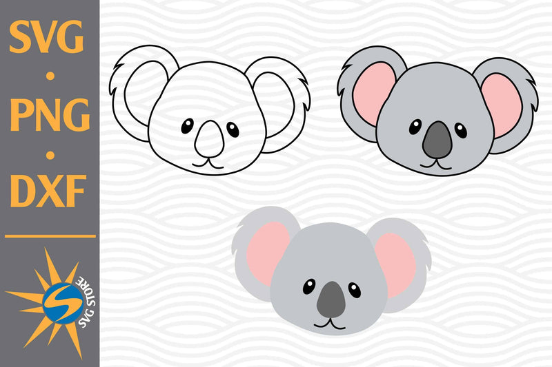 Koala Face SVG, PNG, DXF Digital Files Include SVG SVGStoreShop 