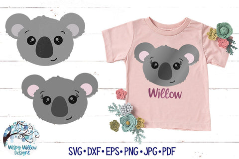 Koala Face SVG SVG Wispy Willow Designs 