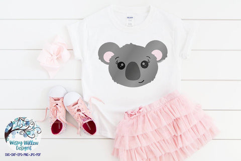 Koala Face SVG SVG Wispy Willow Designs 