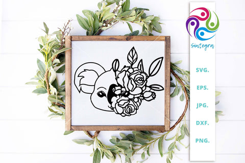 Koala floral svg, Koala Bear Svg SVG Sintegra 