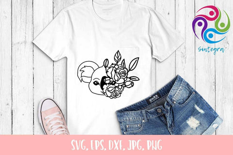 Koala floral svg, Koala Bear Svg SVG Sintegra 