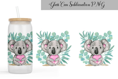 Koala Glass Can SVG WatercolorColorDream 