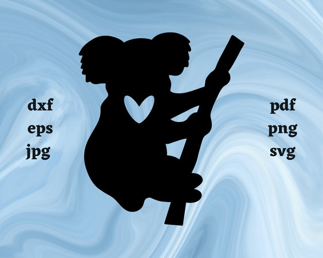 Koala Heart SVG Cut File SVG Northern Light SVG 