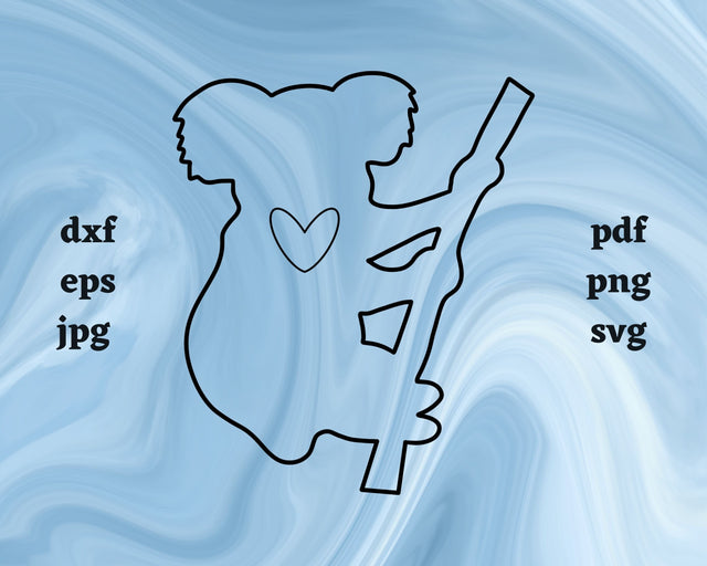 Koala Heart SVG Cut File SVG Northern Light SVG 