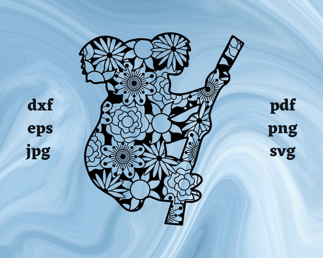 Koala Mandala SVG Cut File SVG Northern Light SVG 