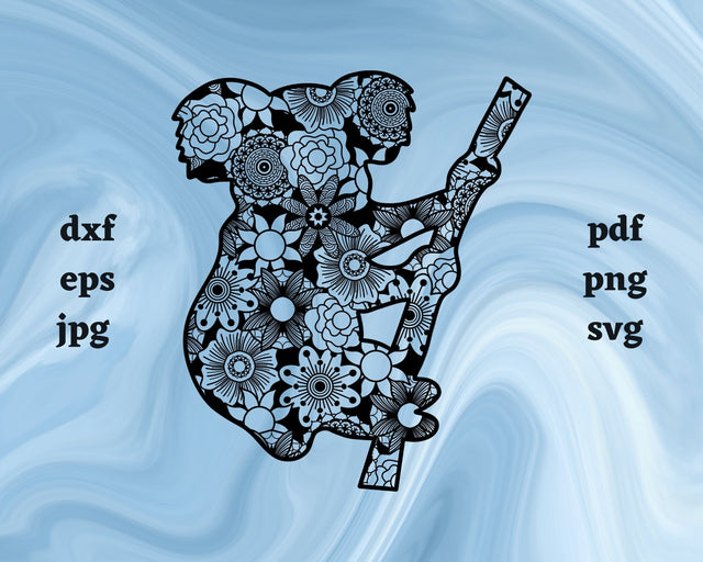 Koala Mandala SVG Cut File SVG Northern Light SVG 