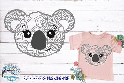 Koala Mandala SVG SVG Wispy Willow Designs 