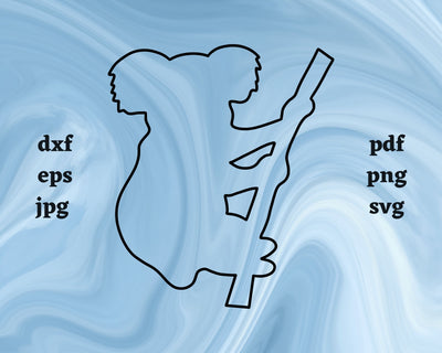 Koala Outline SVG Cut File SVG Northern Light SVG 