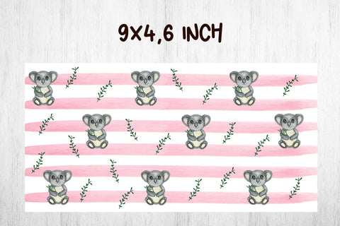 Koala Sippy Cup Sublimation. 12 oz Sippy Kids Tumbler Wrap Sublimation Samaha Design 