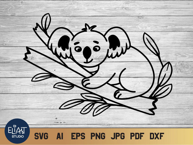 Koala SVG, Australian Koala Bear Cutting File. SVG Elinorka 