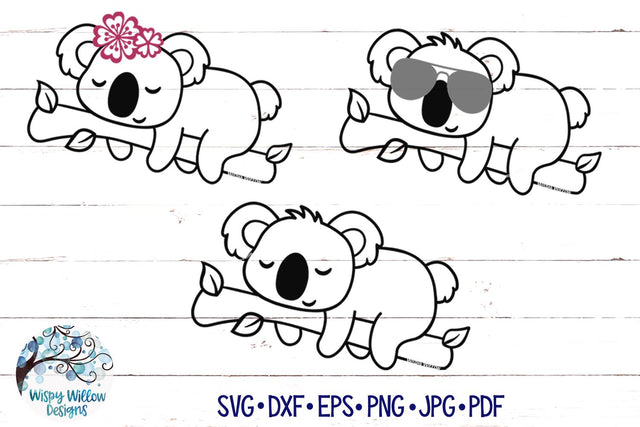Koala SVG Bundle SVG Wispy Willow Designs 