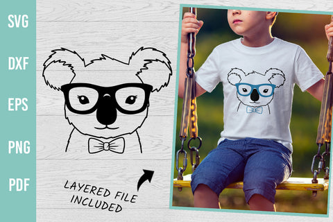 Koala SVG | Koala Face SVG | Koala Bowtie and Glasses SVG SVG Irina Ostapenko 