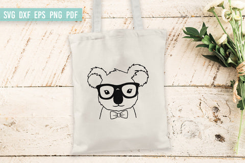 Koala SVG | Koala Face SVG | Koala Bowtie and Glasses SVG SVG Irina Ostapenko 