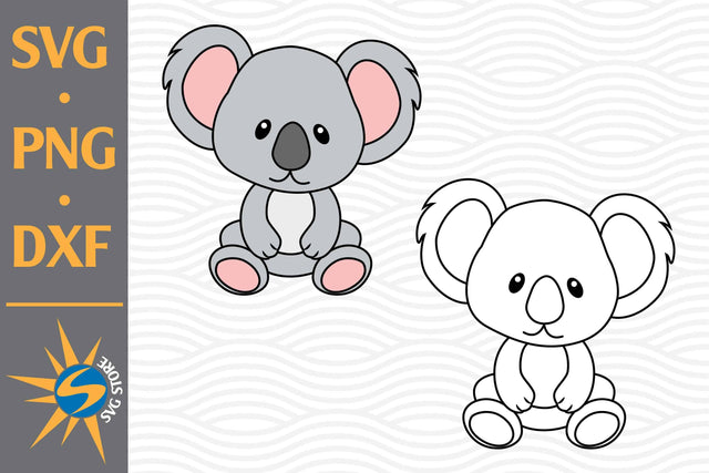 Koala SVG, PNG, DXF Digital Files Include SVG SVGStoreShop 
