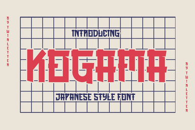 KOGAMA - Japanese style font Font twinletter 