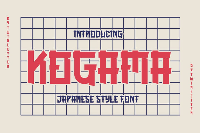 KOGAMA - Japanese style font Font twinletter 