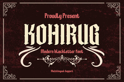 KOHIRUG Blackletter Font Font twinletter 
