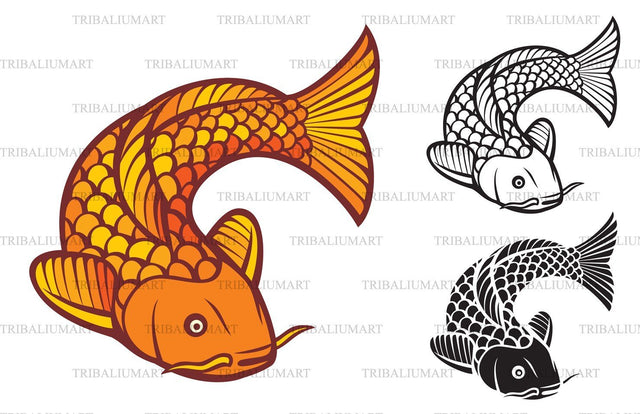 Koi fish SVG TribaliumArtSF 