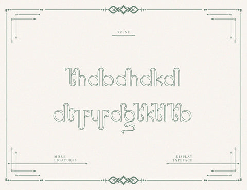 Koine Display Typeface Font inferno.studio3 
