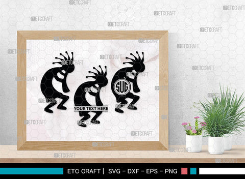 Kokopelli Monogram, Kokopelli Silhouette, Kokopelli SVG, Kokopelli Sedona Svg, Kokopelli Southwest Svg, SB00372 SVG ETC Craft 