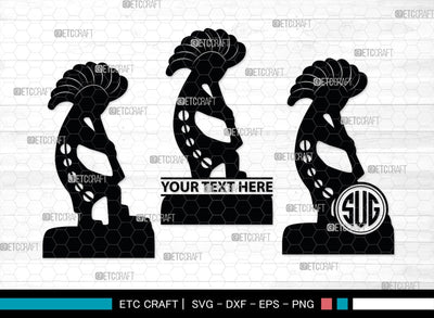 Kokopelli Monogram, Kokopelli Silhouette, Kokopelli SVG, Kokopelli Sedona Svg, Kokopelli Southwest Svg, SB00372 SVG ETC Craft 