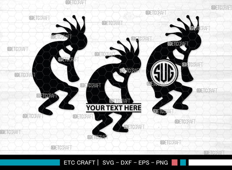 Kokopelli Monogram, Kokopelli Silhouette, Kokopelli SVG, Kokopelli Sedona Svg, Kokopelli Southwest Svg, SB00372 SVG ETC Craft 