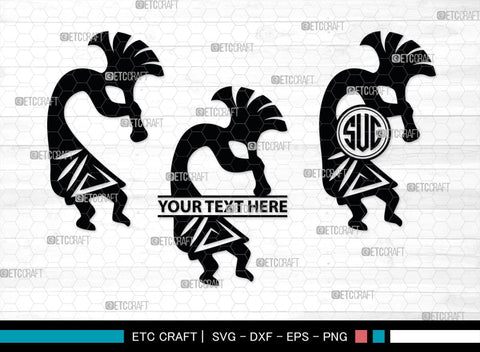 Kokopelli Monogram, Kokopelli Silhouette, Kokopelli SVG, Kokopelli Sedona Svg, Kokopelli Southwest Svg, SB00372 SVG ETC Craft 