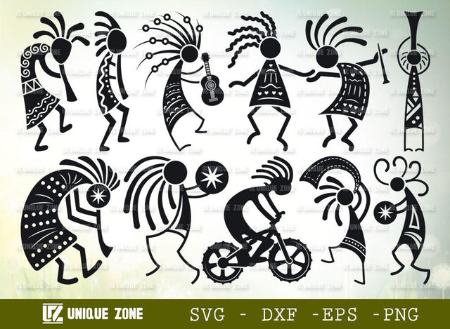 Kokopelli Svg | Kokopelli Sedona Svg | Humpbacked Flute Player Svg | Kokopelli Southwest Svg SVG Unique Zone 