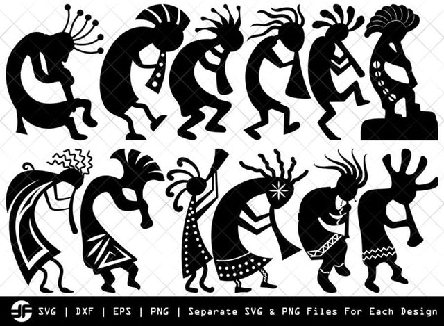 Kokopelli SVG | Kokopelli Silhouette Bundle | SVG Cut File SVG ETC Craft 